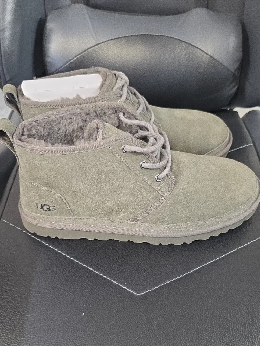 UGG Men's Chukka Boots in Gray Suede with Shearling Lining